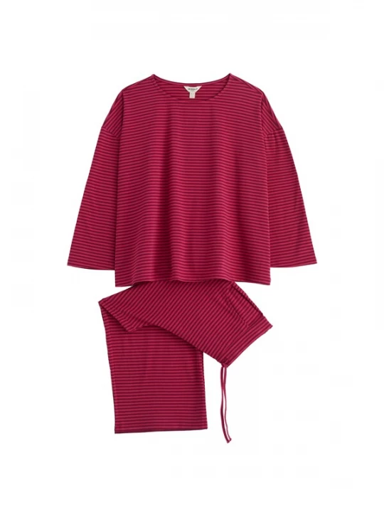Foto van product Seasalt Cornwall Pyjama 'Tree Shadow' magenta / framboos