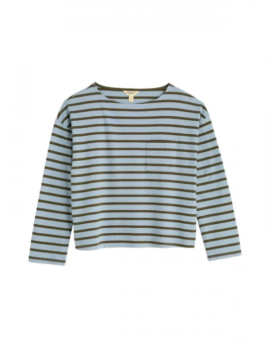 Foto van product Seasalt Cornwall Shirt 'Beach Boat' blauw / donkergroen