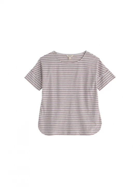 Foto van product Seasalt Cornwall Shirt 'Bryher View' lavendel / bourgogne / wit