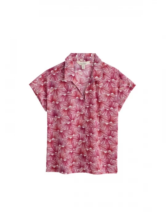 Foto van product Seasalt Cornwall Shirt 'Deep Lane' pasteloranje / donkerroze / wit