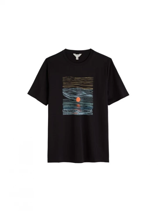 Foto van product Seasalt Cornwall Shirt 'Midwatch' petrol / oranje / mandarijn / zwart