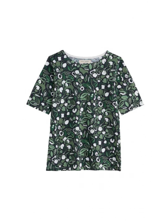 Foto van product Seasalt Cornwall Shirt 'Poisson' groen / riet / spar / wit