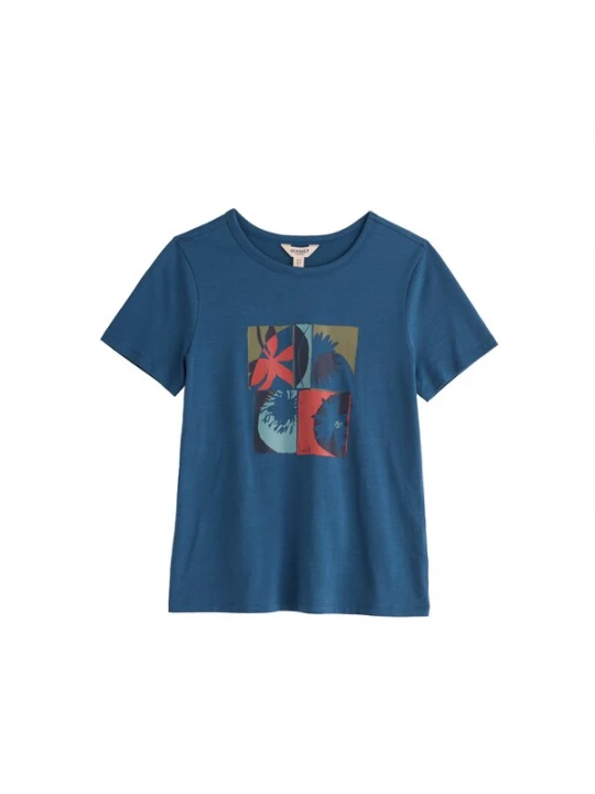 Foto van product Seasalt Cornwall Shirt 'Printing Ink' saffier / olijfgroen / rood / zwart