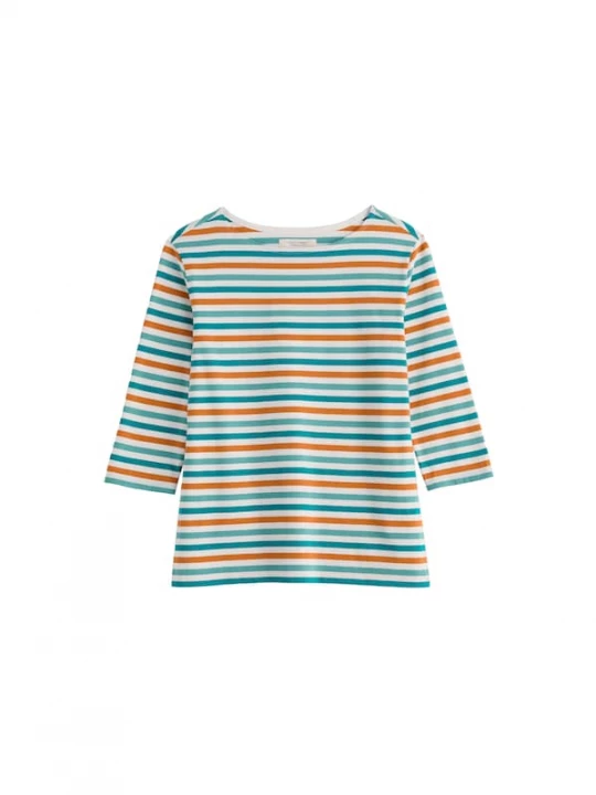 Foto van product Seasalt Cornwall Shirt 'Sailor' turquoise / smaragd / oranje / wit