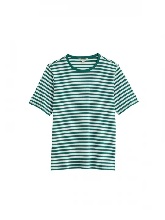 Foto van product Seasalt Cornwall Shirt 'Seven Seas Sailor' groen / wit