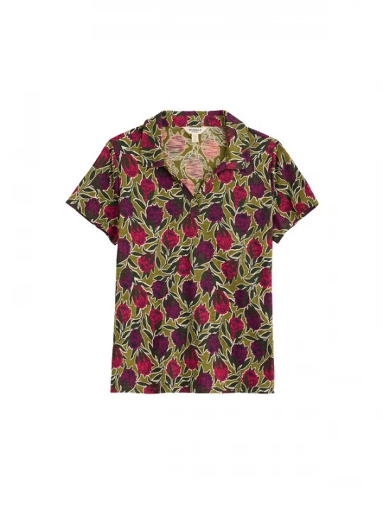 Foto van product Seasalt Cornwall Shirt 'Wavecrest' smaragd / kiwi / bessen / knalrood
