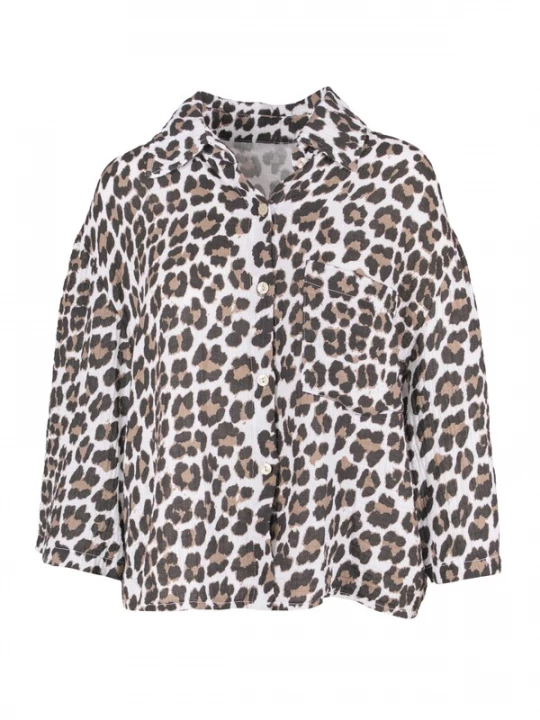 Foto van product Seasons of April Blouse 'Roxy' camel / zwart / wit