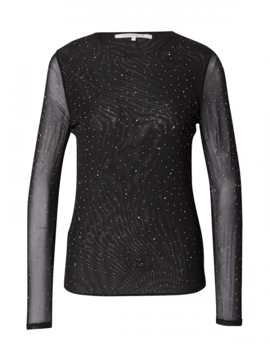 Foto van product SECOND FEMALE Shirt 'Edgy' zwart