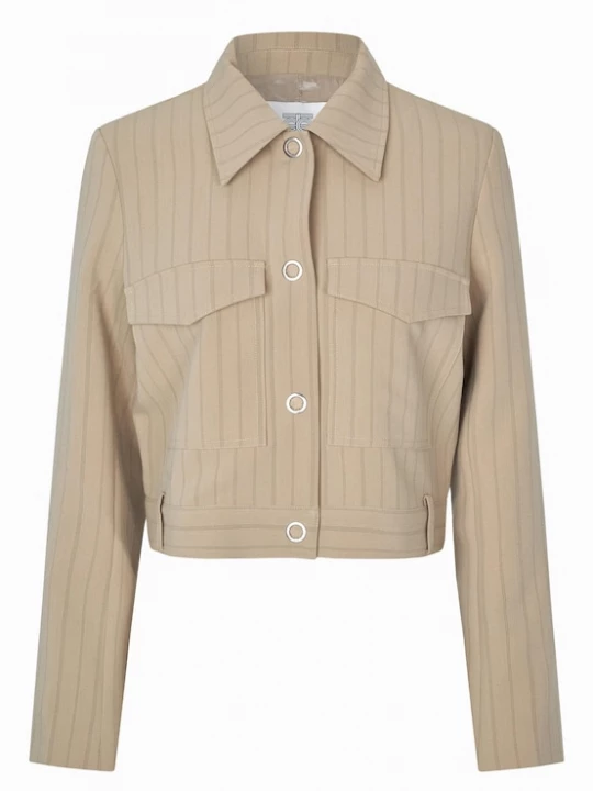 Foto van product SECOND FEMALE Tussenjas 'Felica' beige / zwart