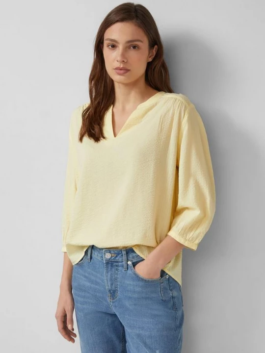 Foto van product Seersucker blouse met plooien s.Oliver geel