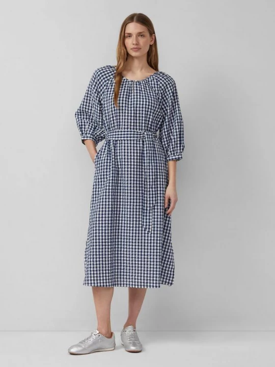 Foto van product Seersucker jurk met plooien en riem s.Oliver