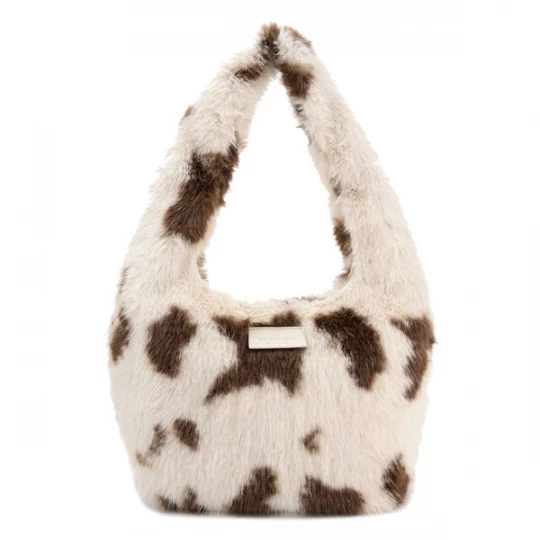 Foto van product Seidenfelt Schoudertas 'Letje' bruin / wit
