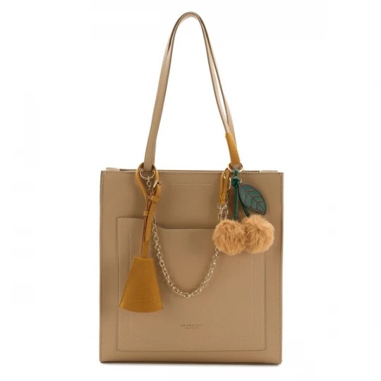 Foto van product Seidenfelt Schoudertas 'Lyby' bruin / donkergroen
