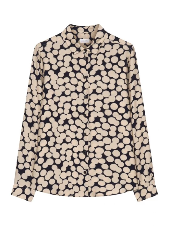 Foto van product SEIDENSTICKER Blouse beige / donkerblauw