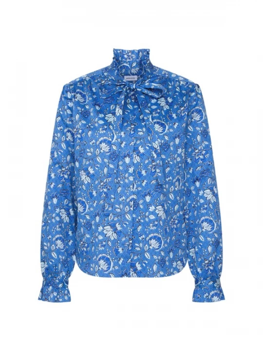 Foto van product SEIDENSTICKER Blouse blauw / wit