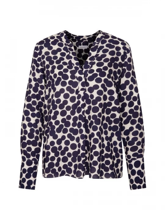 Foto van product SEIDENSTICKER Blouse donkerblauw / wit