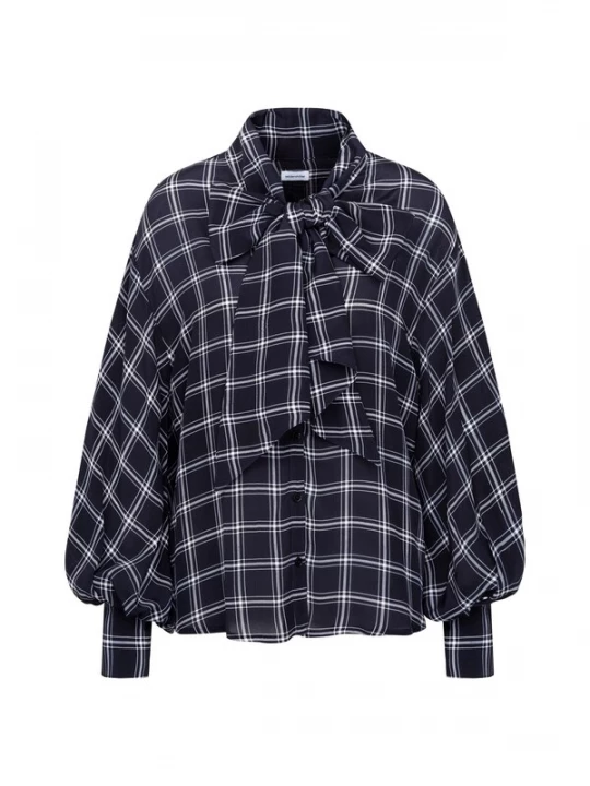 Foto van product SEIDENSTICKER Blouse donkerblauw / wit