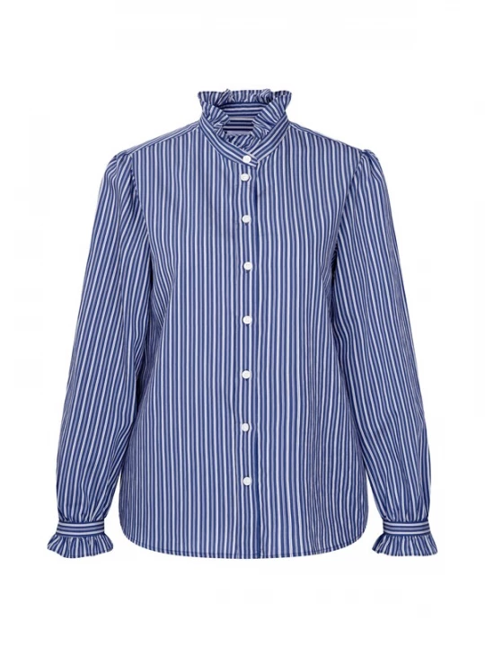 Foto van product SEIDENSTICKER Blouse donkerblauw / wit