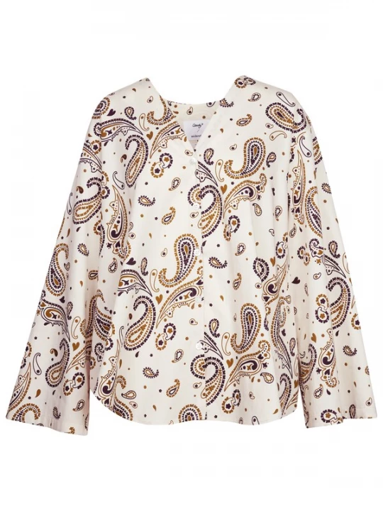 Foto van product SEIDENSTICKER Blouse ecru / bruin / zwart