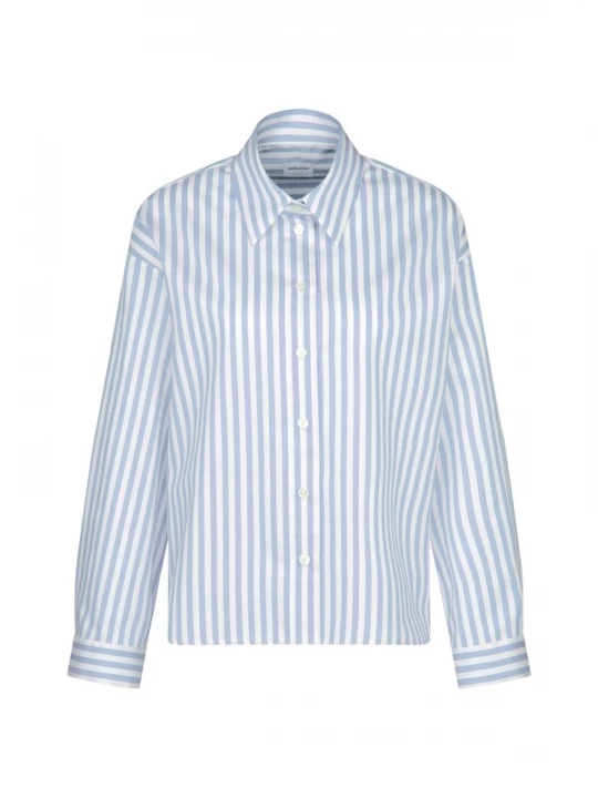 Foto van product SEIDENSTICKER Blouse 'Schwarze Rose' lichtblauw / wit