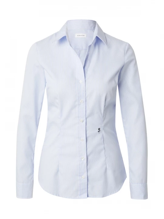 Foto van product SEIDENSTICKER Blouse 'Schwarze Rose' lichtblauw / zwart / wit