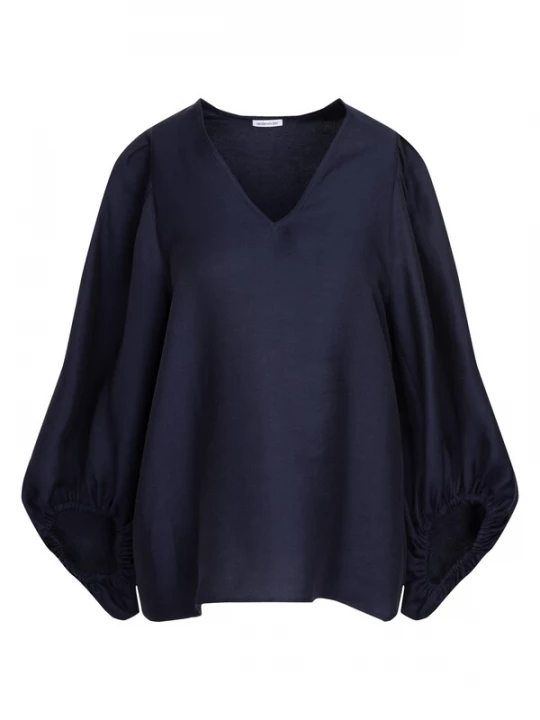 Foto van product SEIDENSTICKER Blouse 'Schwarze Rose' marine