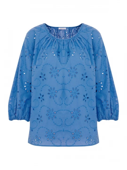 Foto van product SEIDENSTICKER Blouse 'Schwarze Rose' royal blue / koningsblauw