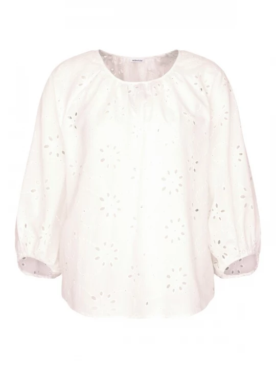 Foto van product SEIDENSTICKER Blouse ' Schwarze Rose ' wit