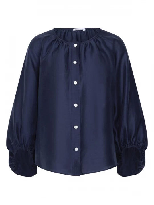 Foto van product SEIDENSTICKER Blouse 'Uni' donkerblauw
