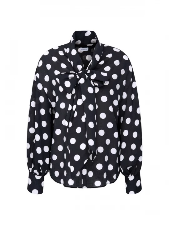 Foto van product SEIDENSTICKER Blouse zwart / wit