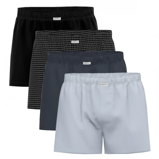 Foto van product SEIDENSTICKER Boxershorts donkerblauw / lichtgrijs / zwart