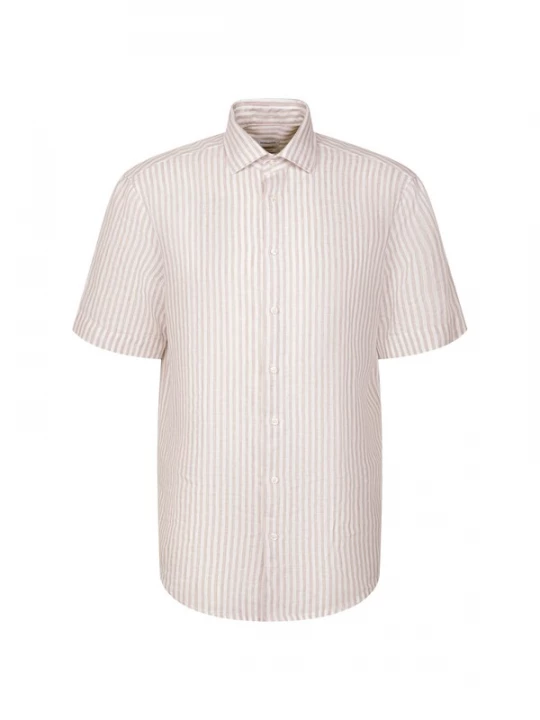Foto van product SEIDENSTICKER Overhemd 'Smart Linen' nude / offwhite