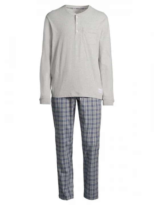 Foto van product SEIDENSTICKER Pyjama lang 'Soft Flannel' grijs