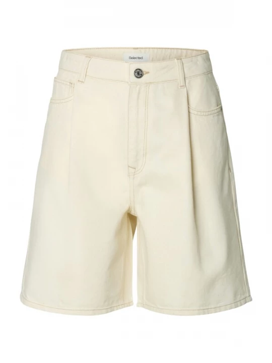 Foto van product SELECTED Bandplooi jeans 'SLFTENNA' ecru