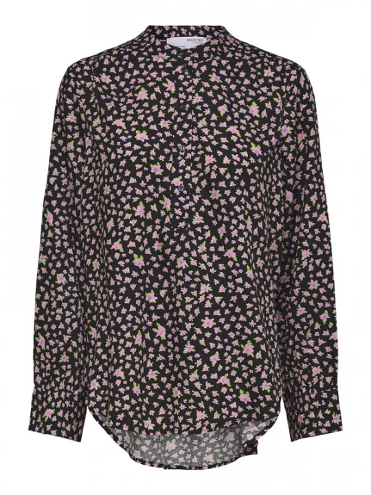Foto van product SELECTED Blouse 'Judita' groen / lila / zwart