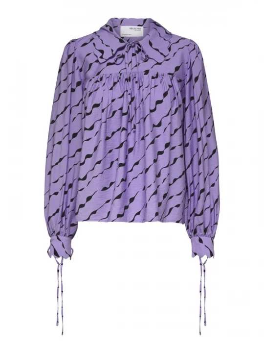 Foto van product SELECTED Blouse lila / zwart
