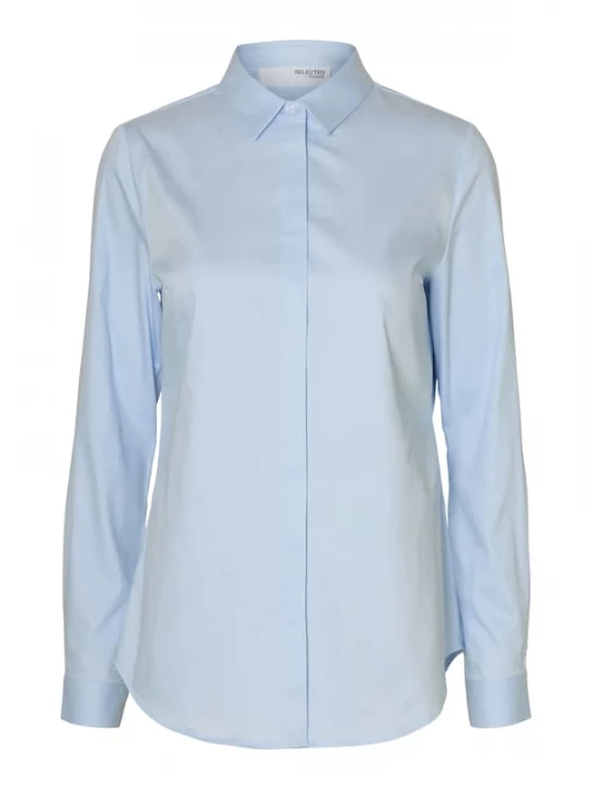 Foto van product SELECTED Blouse 'SLFRomie' lichtblauw