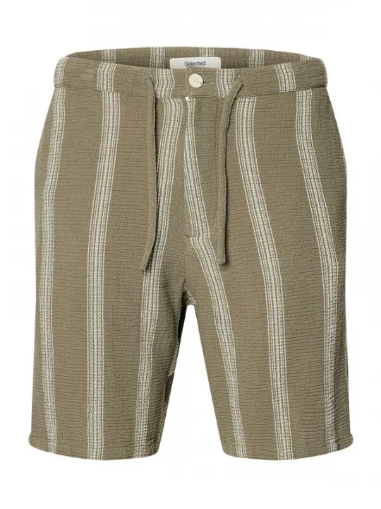 Foto van product SELECTED Broek 'SLHSAL' aardetinten / wit