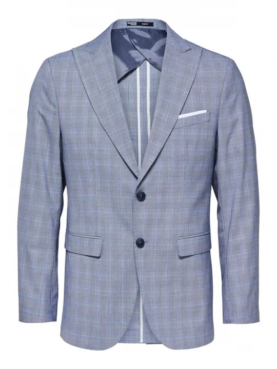 Foto van product SELECTED Colbert 'Ryde' marine / hemelsblauw / wit