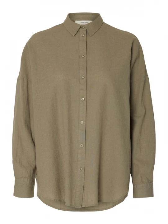Foto van product SELECTED FEMME Blouse 'SLFLINNIE-NOVA' olijfgroen