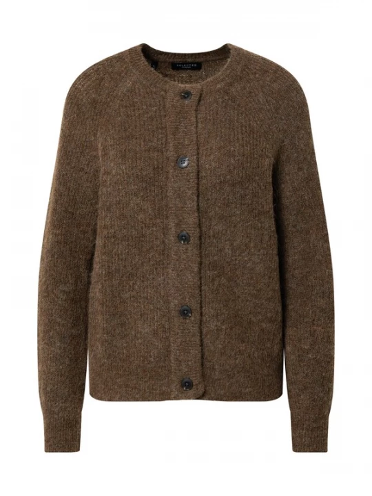 Foto van product SELECTED Gebreid vest 'SLFLulu' bruin