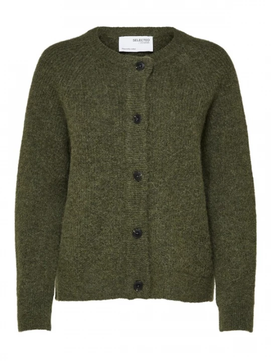 Foto van product SELECTED Gebreid vest 'SLFLulu' groen