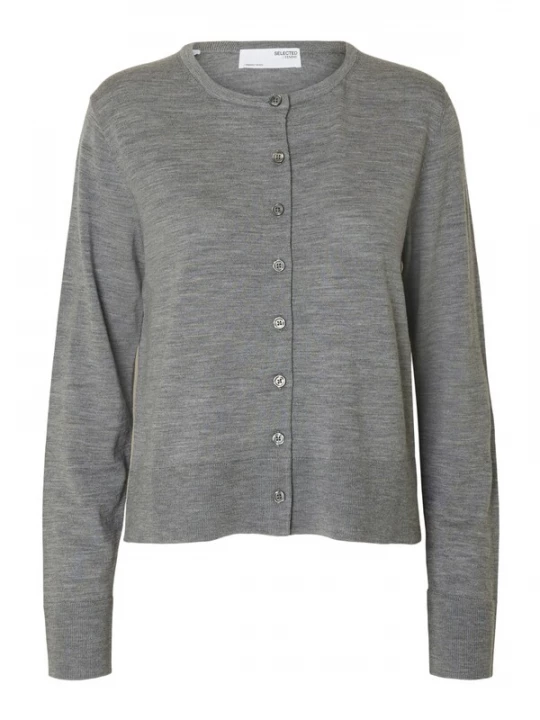 Foto van product SELECTED Gebreid vest 'SLFThea' grijs gemêleerd