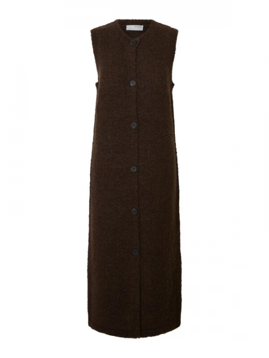 Foto van product SELECTED Gebreide jurk 'SLFLelou' donkerbruin