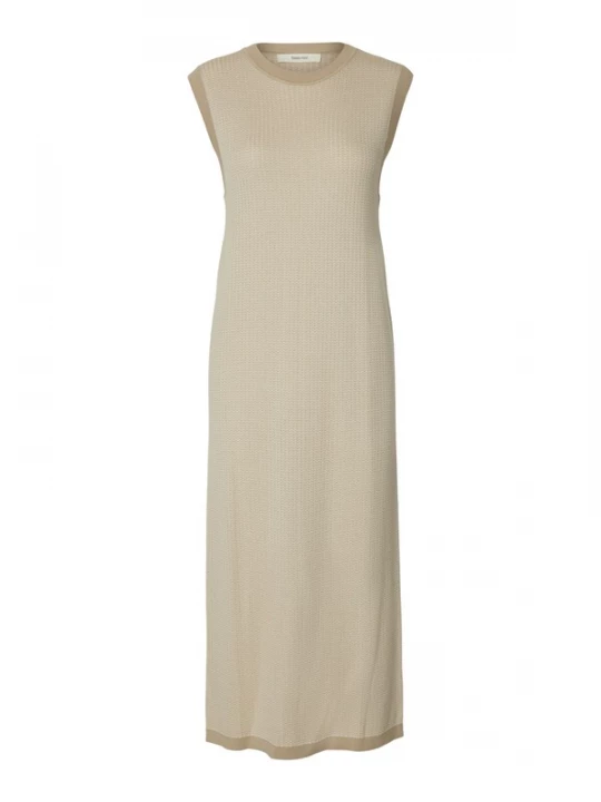 Foto van product SELECTED Gebreide jurk 'SLFMILAN' crème / donkerbeige