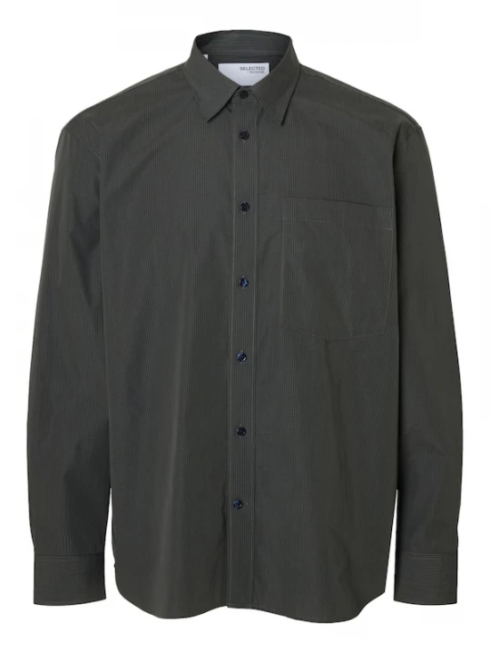 Foto van product SELECTED HOMME Overhemd 'Larry' donkergroen