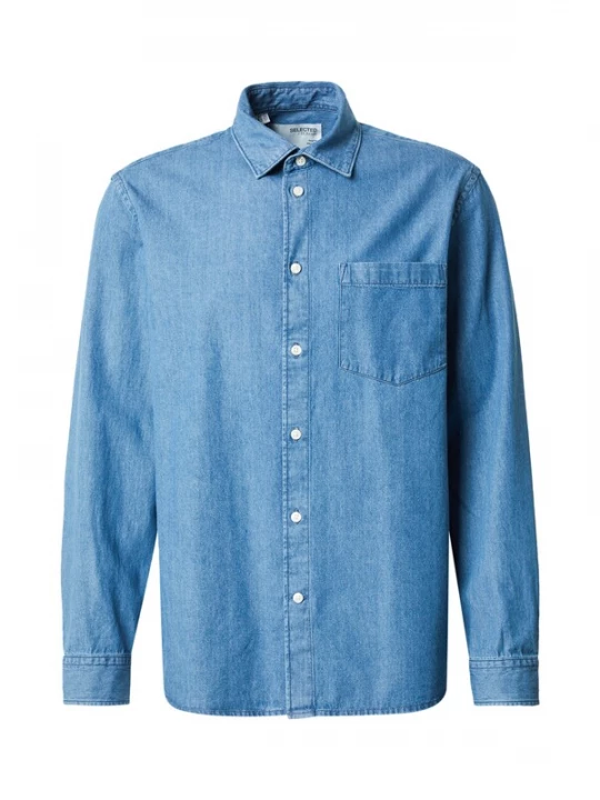 Foto van product SELECTED Overhemd 'SLHCARLO' blauw denim