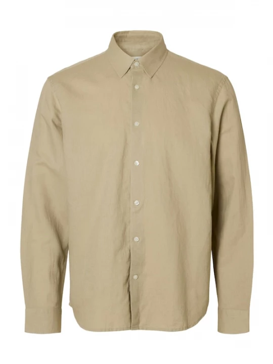 Foto van product SELECTED Overhemd 'SLHCLAY' donkerbeige