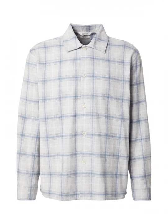 Foto van product SELECTED Overhemd 'SLHEDWIN' smoky blue / lichtgrijs / wit
