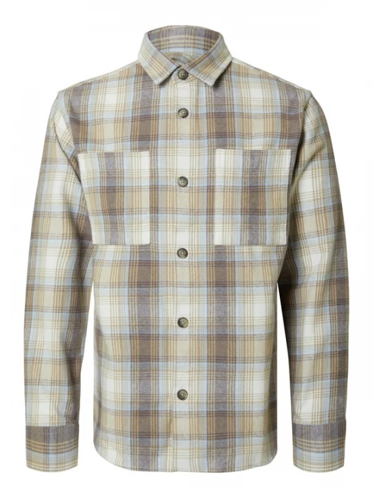 Foto van product SELECTED Overhemd 'SLHHank' crème / donkerbeige / pastelblauw / donkergrijs